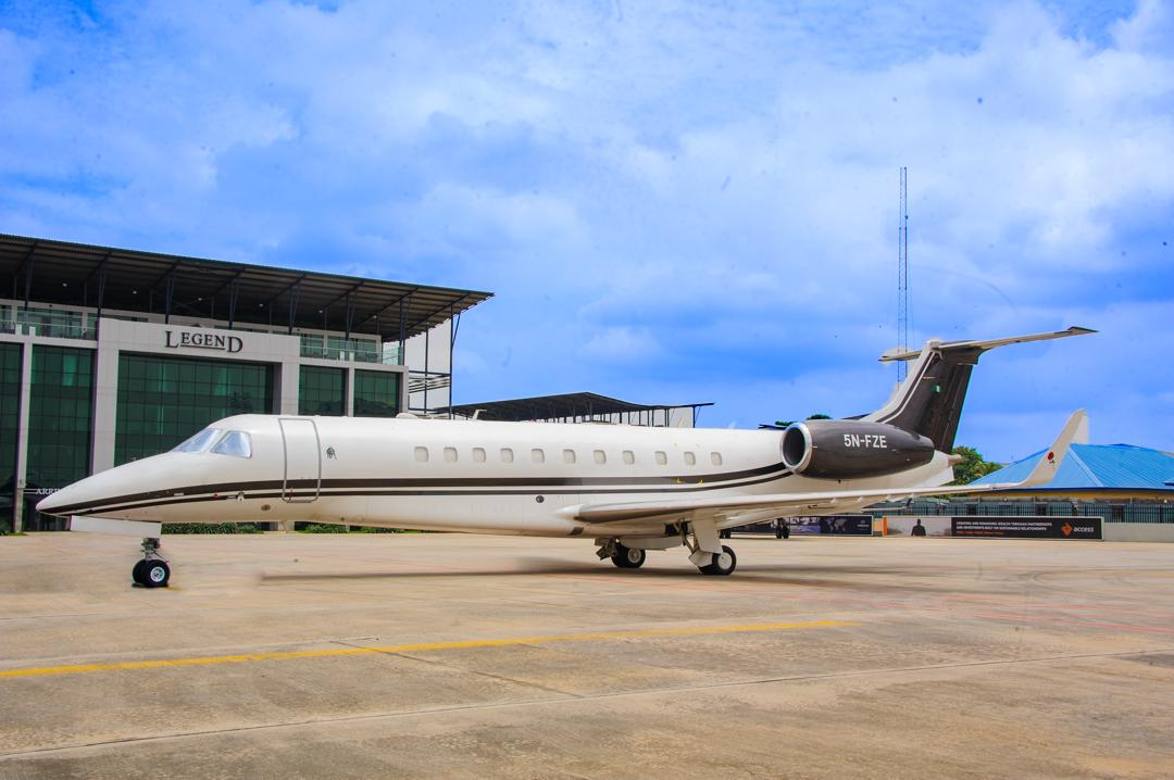 Embraer Legacy 600, 5N-FZE, on the tarmac