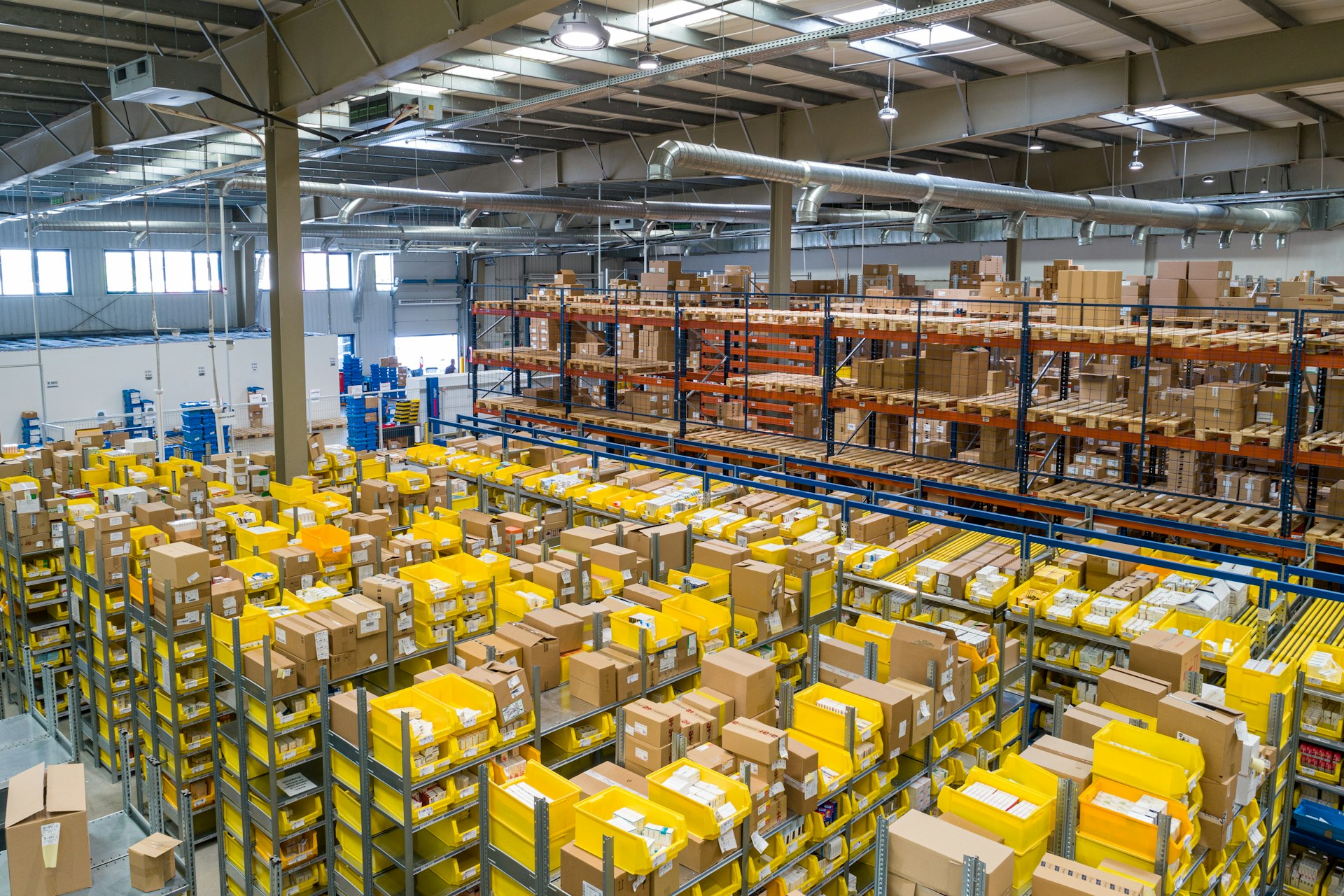 Aerial view of a Master Chef Supply distribution warehouse
