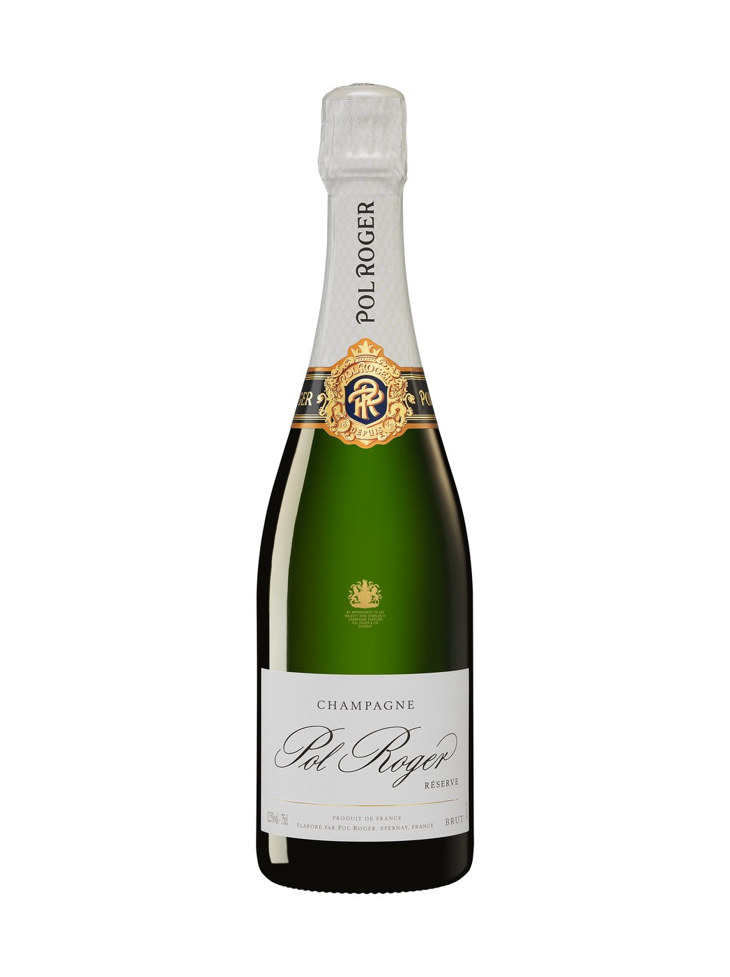 Bottle of Pol Roger Brut Réserve champagne